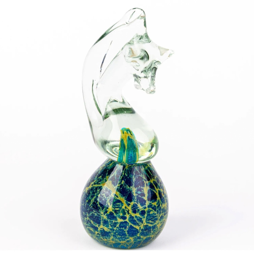 VINTAGE MDINA  MALTESE ART GLASS  SEAHORSE PAPERWEIGHT